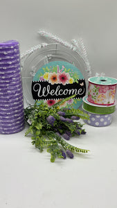 Welcome Floral Wreath Kit 10" Frame