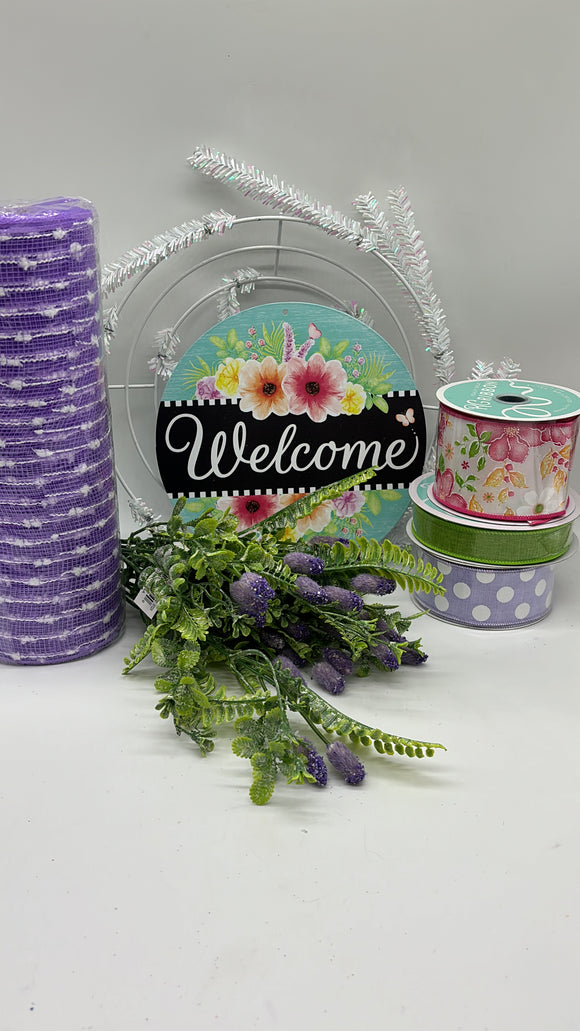 Welcome Floral Wreath Kit 10