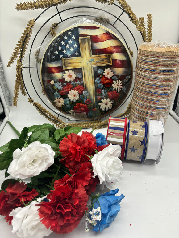 Faith & Freedom Patriotic Wreath Kit