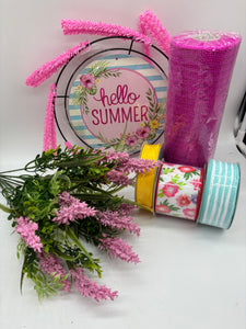 Hello Summer Wreath Kit 10" Frame