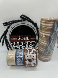 Rustic Farmhouse Wreath Kit - Home Sweet Home Edition