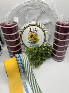 Hello Sunshine Sunflower DIY Wreath Kit