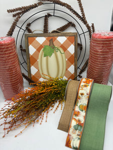 Pumpkin Check DIY Wreath Kit