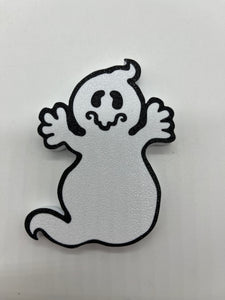 3.5" x 3" Hard Plastic Ghost Decorative Attachment