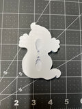 3.5" x 3" Hard Plastic Ghost Decorative Attachment