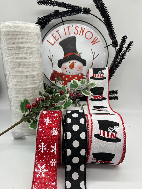 Let It Snow Snowman Wreath Kit