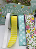 Hello Spring Banner Sign and Ribbon Bundle