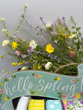 Hello Spring Banner Sign and Ribbon Bundle