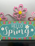 Hello Spring Sign and Ribbon Bundle