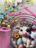 Springtime Easter Cow Wreath Kit