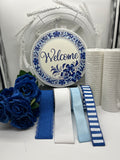 Blue & White Welcome Wreath Kit