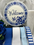 Blue & White Welcome Wreath Kit