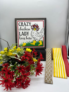 Crazy Chicken Lady Wreath Kit – A Fun & Farmhouse Favorite! 🐓🌻