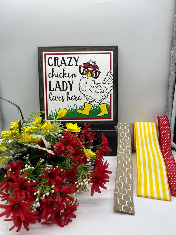 Crazy Chicken Lady Wreath Kit – A Fun & Farmhouse Favorite! 🐓🌻