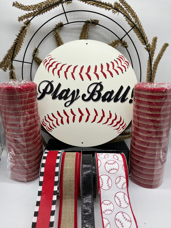 Play Ball! Baseball Wreath Kit – A Home Run for Sports Fans! ⚾️