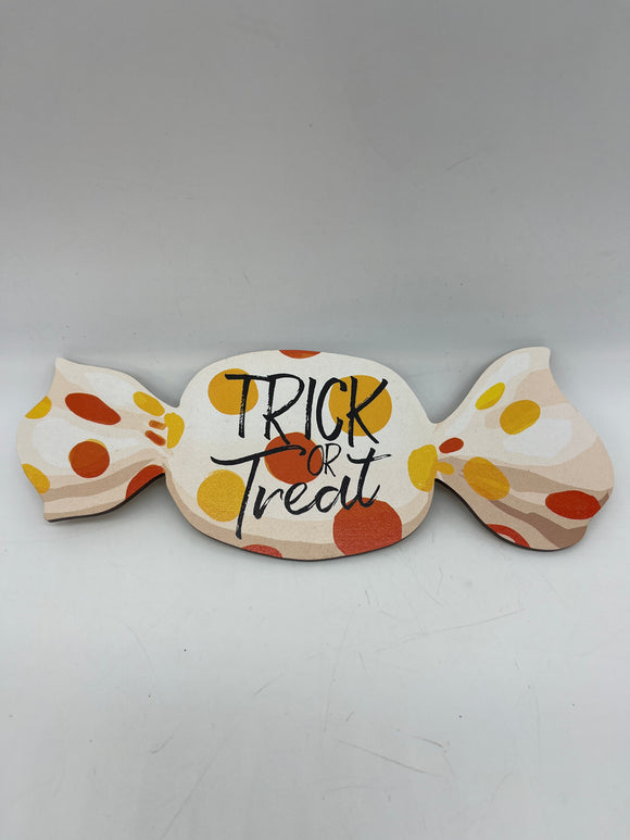 Trick or Treat Wood Sign (Choose Size)
