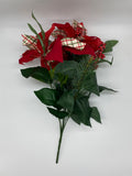 Red & Plaid Poinsettia x9