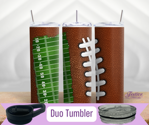 Football Yard Line Tumbler (Personalized Optional)