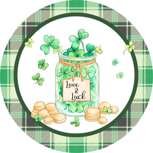 Charm of the Irish Love and Luck Metal Sign (Choose Size)