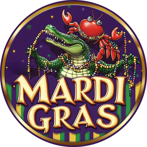 Mardi Gras Parade Metal Sign (Choose Size)