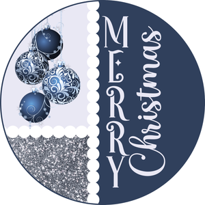 Glitz and Glam Merry Christmas Metal Sign (Choose Size)