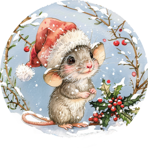 Merry Mouse Metal Sign (Choose size)