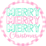 Minty Merry Christmas Wreath Sign