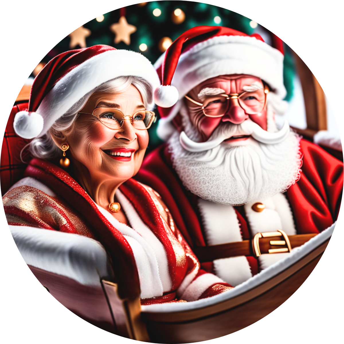 Mr and Mrs Santa Claus (Choose Size) Festive Creations By Stephanie