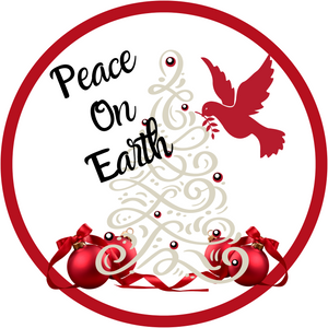 Peace On Earth Sign White (Choose Size)