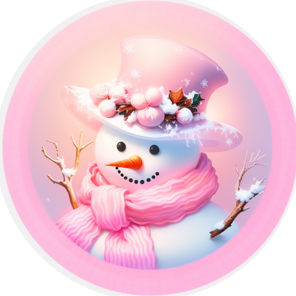Pink Snowman Top Hat( CHOOSE SIZE)