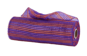 10"X10Yd Horizontal Wide Stripe Mesh Purple/Orange