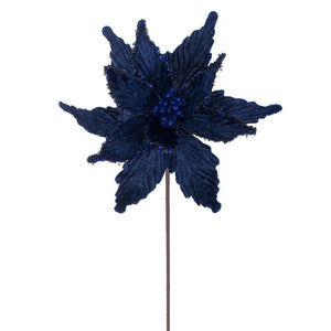 21.5" Mdnt Blue Poinsettia 12" Flwr