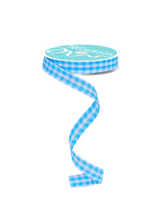 5/8"X10Yd Gingham Check Blue/White