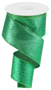 2.5"X10Yd Shimmer Glitter Emerald Green