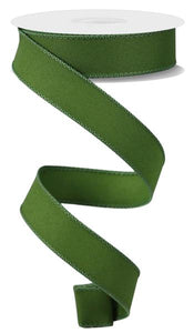 7/8"X10Yd Diagonal Weave Moss Green