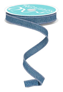 5/8"X10Yd Fine Glitter On Royal Smoke Blue