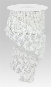 2.5"X10Yd Wired Mesh W/Snowball White