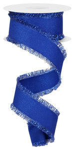 1.5"X10Yd W/Fuzzy Edge Royal Blue