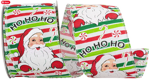 2.5" Santa Glitter Candy HoHoHo