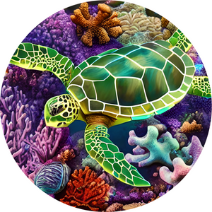 Sea Turtle Wreath Sign (Choose Size)