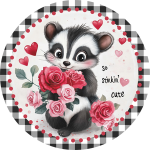 So Stinkin' Cute Skunk Art Print|Wreath Sign