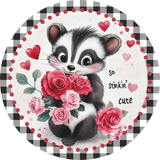 So Stinkin' Cute Skunk Art Print|Wreath Sign