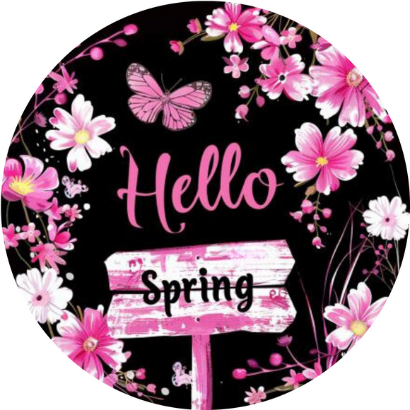 Spring Butterfly Garden Metal Sign (Choose Size)