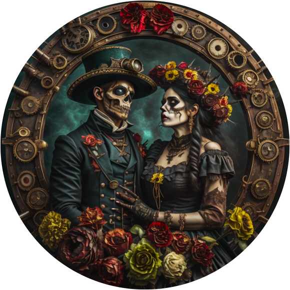 Steampunk Couple Skeleton (Choose Size)