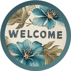 Tropical Welcome Metal Sign (Choose Size)