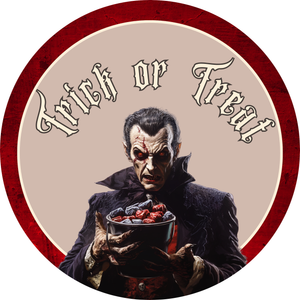Vampire Trick or Treat Metal Sign (Choose Size)