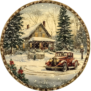 Vintage Winter Wonderland Metal Sign (Choose Size)