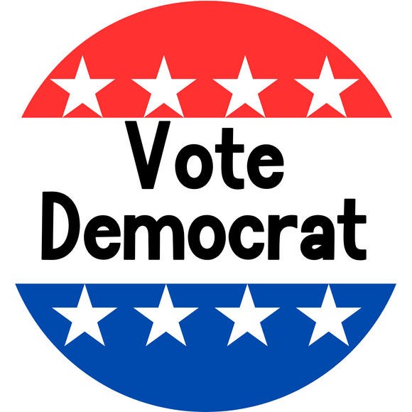 Vote Democrat Metal Sign (Choose size)