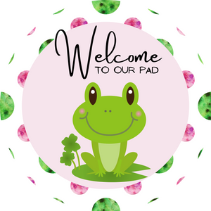 Welcome to our Pad Frog Metal Sign (Choose Size)