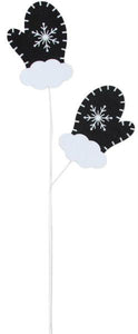 30"L Felt Mitten Spray Black/White